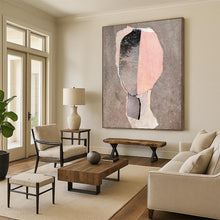 Load image into Gallery viewer, Mixed - Media Abstract Head Art, Muted - Toned Textured Collage for Modern Office &amp; Calming Waiting Room LargeART2226
