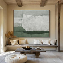 Load image into Gallery viewer, Gray - White Textured Abstract Painting on Canvas - “Silent Form” DKH611
