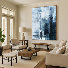 Load image into Gallery viewer, Blue - Gray Textured Abstract Painting - Ideal for Loft &amp; Office Decor LargeART2343

