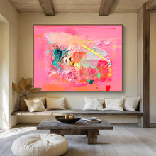 Load image into Gallery viewer, Pink - Based Mixed - Media Abstract Art - Perfect for Feminine Boutique &amp; Art Gallery Pop - Up DKH028
