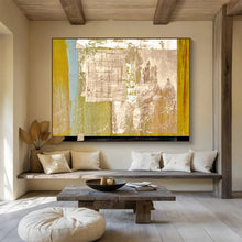 Load image into Gallery viewer, Earth - Toned Abstract Geometric Painting On Canvas DKH393
