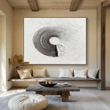 Load image into Gallery viewer, Textured Circular Abstract Painting on Canvas - “Ripple Effect” DKH645
