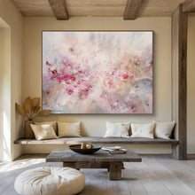 Load image into Gallery viewer, Soft Pink Blossom Burst Abstract Painting on Canvas DKH533
