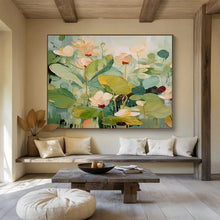 Load image into Gallery viewer, Soft - Colored Lotus Pond Abstract acrylic painting DLZ089
