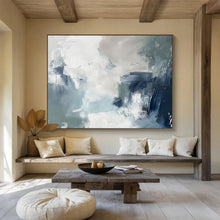Load image into Gallery viewer, Cool - Toned Abstract Painting for Coastal Home &amp; Serene Study DKH236
