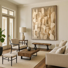 Load image into Gallery viewer, “Neutral Tones Abstract Shapes” - Minimalist Abstract Acrylic DTP021
