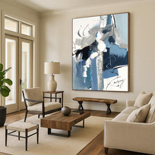 Load image into Gallery viewer, Blue &amp; Gray Dynamic Abstract Painting, Perfect for Creative Studio &amp; Modern Lounge LargeART2082
