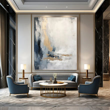 Load image into Gallery viewer, Gray &amp; Gold Abstract, Great for Luxury Bedroom &amp; Sophisticated Living Room LargeART1338
