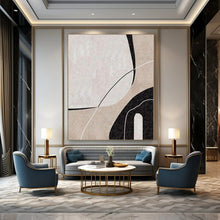 Load image into Gallery viewer, Neutral Tones Abstract Shapes Abstract Canvas Painting, Ideal for Minimalist Living Room &amp; Modern Office LargeART1104
