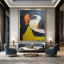 Load image into Gallery viewer, Dark - Hued Abstract Forms Painting - Perfect for Sophisticated Study &amp; Moody Lounge LargeART1412
