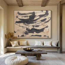 Load image into Gallery viewer, Ink - Style Abstract Painting on Canvas - “Fluid Strokes” DKH735
