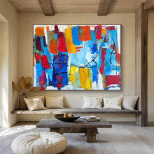 Load image into Gallery viewer, Color - Explosion Abstract Painting on Canvas - “Vibrant Energy” DKH605
