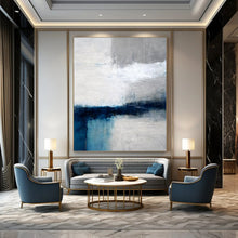 Load image into Gallery viewer, Gray - Blue Minimalist Flow Acrylic Art, Great for Bedroom &amp; Office LargeART1033
