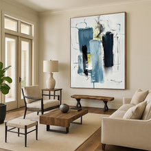 Load image into Gallery viewer, Large - Format Blue - Toned Abstract Art for Coastal Bedroom &amp; Calm Study LargeART0516
