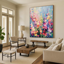 Load image into Gallery viewer, Colorful Flower Field Abstract Art - Ideal for Garden - themed Living Room &amp; Romantic Wedding Venue LargeART0694
