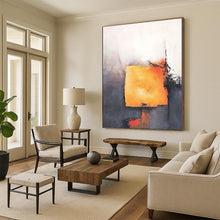 Load image into Gallery viewer, Orange and Gray Abstract Block Acrylic Art - Perfect for Modernist Loft &amp; Creative Conference Room LargeART0591
