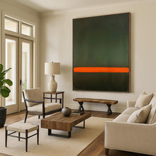 Load image into Gallery viewer, “Green and Orange Color - Block” - Minimalist Abstract Art on Canvas DKH1616
