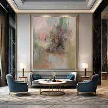 Load image into Gallery viewer, Soft - Toned Floral Abstract Canvas Painting, Great for Bohemian Bedroom &amp; Relaxing Lounge LargeART1167
