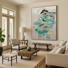 Load image into Gallery viewer, “Ink - Inspired Abstract Landscape” - Oriental - Style Art on Canvas DKH1584
