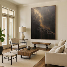 Load image into Gallery viewer, “Dark Textured Abstract” - Expressive Minimalist Art on Canvas DKH1663
