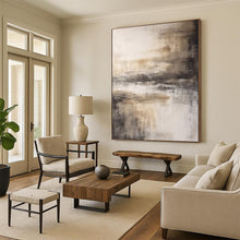 Load image into Gallery viewer, “Muted Horizon” – Blended beige, gray, and white, abstract landscape with soft edges DTP362
