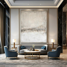Load image into Gallery viewer, Light Neutral Textured Abstract Art for Scandinavian - inspired Bedroom &amp; Calm Meditation Space LargeART0966

