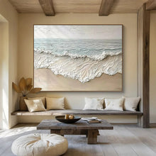 Load image into Gallery viewer, Textured Beach Waves - Coastal Entryway Art LargeART1581
