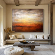 Load image into Gallery viewer, Warm - Toned Sunset Abstract Painting On Canvas DKH343
