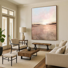 Load image into Gallery viewer, “Blush Dusk” - Soft pinks, beiges, gentle sunset landscape DTP174
