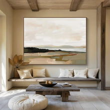 Load image into Gallery viewer, Soft - Toned Landscape Abstract Painting for Bohemian Bedroom &amp; Cozy Café DKH242
