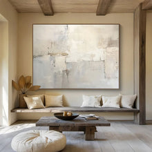 Load image into Gallery viewer, Light - Hued Abstract Minimalist Painting on Canvas - “Whispered Calm” DKH624

