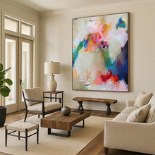 Load image into Gallery viewer, Colorful Floral Abstract Painting, Ideal for Romantic Dining Room &amp; Botanical Art Gallery LargeART1856
