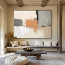 Load image into Gallery viewer, Neutral Tones with Earthy Accent Abstract acrylic painting DLZ076
