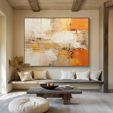 Load image into Gallery viewer, Warm Orange and Beige Abstract Layers Abstract acrylic painting DLZ096
