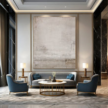Load image into Gallery viewer, Light Gray Textured Abstract Art for Minimalist Bedroom &amp; Calm Meditation Space LargeART0962
