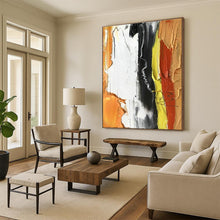 Load image into Gallery viewer, Bold Color Strokes on White Acrylic Art - Ideal for Modernist Studio &amp; Eclectic Dining Room LargeART0612
