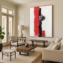 Load image into Gallery viewer, “Color Block Energy” – Thick red, black, and gray blocks, vertical and horizontal forms DTP390
