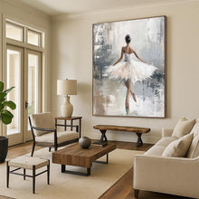 Load image into Gallery viewer, Impressionistic Abstract Painting, Soft - Toned Ballerina Art for Ballet Studio &amp; Bedroom LargeART2174
