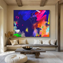 Load image into Gallery viewer, Neon - Lit Abstract Painting for Trendy Nightclub &amp; Creative Studio DKH202

