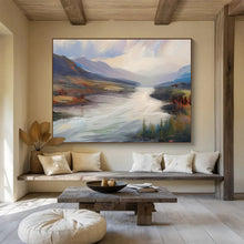 Load image into Gallery viewer, Textured River - Mountain Abstract Painting DKH469
