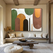 Load image into Gallery viewer, Textured Colorful Arches Abstract Painting on Canvas - “Earth’s Rainbow” DKH593
