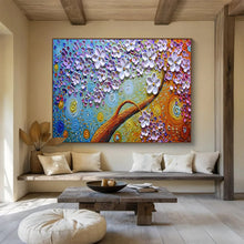 Load image into Gallery viewer, “Blossom Tree of Dreams” - Textured Abstract Acrylic with Swirling Patterns, Fits Bedroom and Yoga Studio DLZ217
