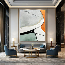 Load image into Gallery viewer, Minimalist Geometric Abstract Canvas Painting, Perfect for Scandinavian - Style Office &amp; Modern Hallway LargeART1233
