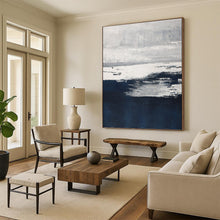 Load image into Gallery viewer, “Grey and Blue Abstract Landscape” - Atmospheric Abstract Art on Canvas DKH1540
