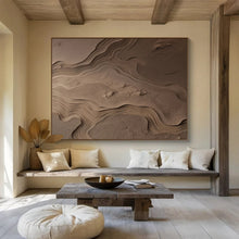 Load image into Gallery viewer, Textured Beige Sand Dunes Abstract acrylic painting DLZ095
