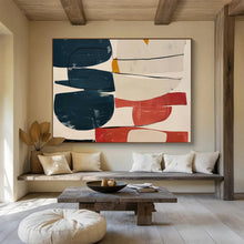 Load image into Gallery viewer, Abstract Painting on Canvas: Color - Blocked Curved Shapes - “Vibrant Harmony” DKH590
