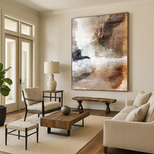 Load image into Gallery viewer, Textured Earth Tones – Brown, Gray, and White Layered Abstract DTP209

