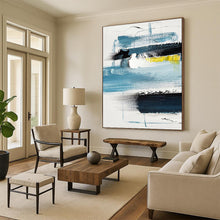 Load image into Gallery viewer, Large Blue - Toned Abstract Art - Ideal for Coastal Home Office &amp; Relaxing Café LargeART0778
