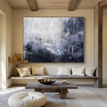 Load image into Gallery viewer, Hand - painted Gray Abstract Landscape Acrylic Art for Modern Gallery - Style Hallway Decor LargeART1671
