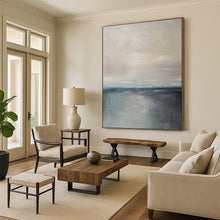 Load image into Gallery viewer, Sea of Serenity - Soft - Toned Abstract Acrylic, Ideal for Spa - like Bathrooms and Relaxing Reading Nooks DTP034
